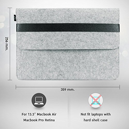 13-13 3 Zoll MacBook Air H  lle   MacBook Pro Retina H  lle  Natur   13  13 3  Filz Sleeve H  lle Ultrabook Laptop Tasche aus PU Leder Laptop Schutz H