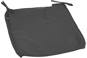 JORTUIO Housse de Coussin de Chaise Imperméable 40x40 50x50 45x45 cm, Housses de Coussin de Siège de Jardin,Amovibles, pour Intérieur et Extérieur, Terrasse Meubles(Dark Gray,40x40x8 cm)