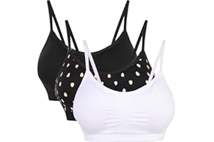 Vertvie Femme Soutien-Gorge de Sport Dentelle sans Armature Sexy Brassière Rembourré Push Up Lingerie Lace Bra Tank Top Bustier Confortable