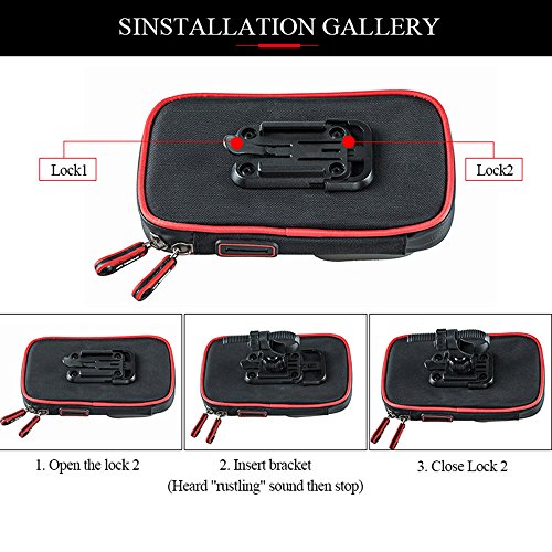 wheelup Fahrradhalterung Halter Lenkradhalterung Bike Holder mit wasserdichter Schutzhülle Tasche Universal für Smartphones, Handy, Navi, GPS ! Halterung 360 Grad drehbar / Handyhalterung für 6 Zoll iPhone 6 7 Plus 6s 7s Plus, Samsung Galaxy S8 S6 S6 S5 S4 Sony Xperia Z3 Z4 Z5 OnePlus 3 ZTE Axon 7 LG G5 G6 G4 Honor 8 - 8