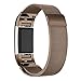 Produktbild Altsommer 5 Farben für Fitbit Charge 2 Milanese Mesh Magnetisch Edelstahl-Armband Sportarmband Uhr Armband Ersatzarmband mit Schnellverschluss für Damen Herren,Coffee,Lila (Coffee)