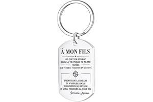 SHIQIAO SPL À Mon Fils Porte Clef Homme Cadeau Pour Mon Fils Cadeau D'anniversaire Garçon Porte-Clés Fils Idee Cadeau Ado