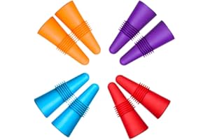 8 pièces de Bouchons à Vin, CNYMANY Remplacement Réutilisable de Scellant de Bouteille de Boisson en silicone avec Poignée pour le Liège pour Garder le Vin Frais - Rouge, Bleu, Orange, Violet