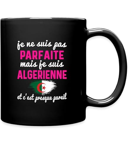 Mug Personnalisé Drapeau Algérie - 325 Ml Céramique Blanche - Neuf