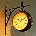 Price comparison product image FGDGH Wall Clocks Vintage Wall Clock, European Retro Creative Home Wall Clock Fashion Garden Wall Clock Double-Sided Wall Clock