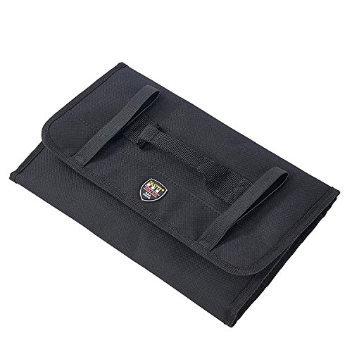 Babimax Rolltasche Werkzeugetasche Tragetasche Schwarz 600 Denier Nylon aus Oxford leer handtragend Stifthalter Dukumententasche mit 20 Fächer leer für Techniker und Mechaniker - 6