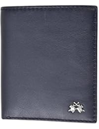 La Martina Monedero Hombre Azul Oscuro Cuero