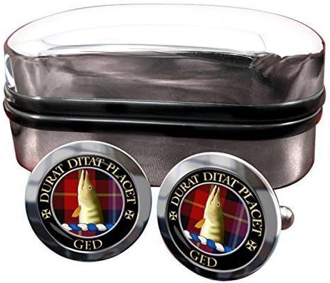 Ged Scottish Clan Crest Mens Cufflinks with Chrome Gift Box