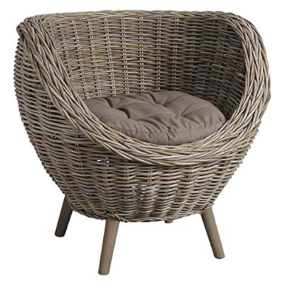 AUBRY GASPARD Fauteuil oeuf en poelet gris