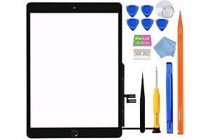 JPUNG för iPad 7 7:e / 8 8:e generationens skärm ersättning digitizer touch glas 10,2 tum, för 7:e 8:e generationen A2197 A21