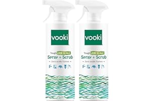 Vooki Ecofriendly Tough Lime Scale Hard Water Stain Remover, Spray and Scrub Cleaner for Bathroom,Taps, Faucet, Basins, Showe