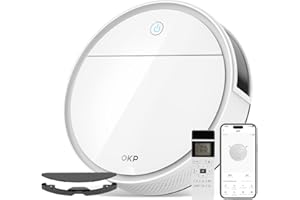 OKP life K5P Robot Aspirapolvere con Funzione di Pulizia 2 in 1, Evitamento accurato degli ostacoli, 2.4G WiFi/APP/Alexa, 150 Minuti, Ideale per peli di animali domestici, tappeti e pavimenti duri