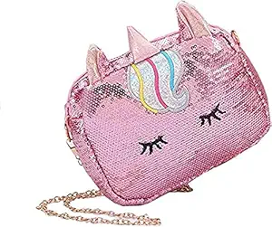 GJSHOP Unicorn Sling Bag Wallet Clutch Long Holographic Ladies Purse Girl Zipper Coin Purse Kids Female Wallet Glitter Sequin- Multicolour