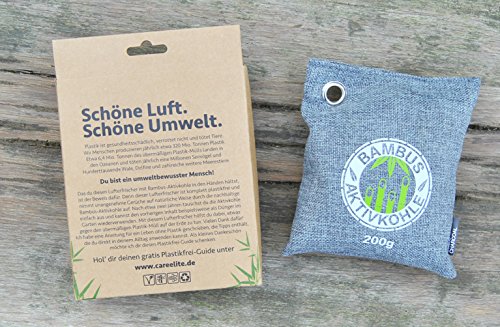 Luftentfeuchter mit natürlicher Bambus-Aktivkohle im Duft-Säckchen ✮ Der beste ökologische Luftreiniger als nachhaltiger Geruchsentferner in ökologischer Verpackung ✮ 100% plastikfreier biologisch abbaubarer Lufterfrischer mit Aktivkohle ✮ Bambus-Luftreiniger für Auto, Küche, Schrank, Wohn-Zimmer, WC oder Tasche - 4