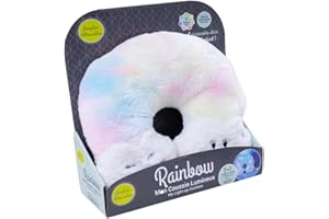 Pioupiou et Merveilles - Rainbow Coussin Lumineux - 40cm - Utilisation Multiples - Autour du Cou comme Coussin - 7 Couleurs de l'arc en Ciel - idée Cadeau dès la Naissance - 16513