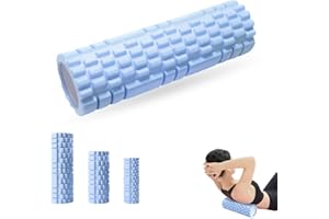 Foam Roller - LULUWA Yoga Exercise Rollers for Deep Tissue Muscle Massage Trigger Point Muscles Therapy (33 x 14cm, Blue)