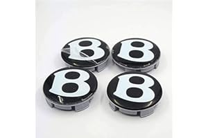 SANNIS 4 PCS Hub Centre Caps for Bentley Continental GT/Speeding 69mm, Rim Caps Hub Caps Wheel Hub Covers Wheel Hub Caps Tires Rims Retrofit Exterior Trim Accessories