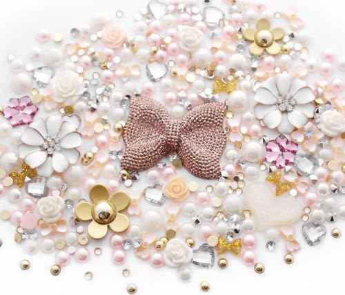 Gold Goddess Sparkle Cabochon Rhinestone Pearl Set Kit DIY Decoden Kawaii Craft