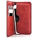 Produktbild Saxonia Edle Tasche Etui Portemonnaie Premium Hülle Universal für Smartphones von 4 bis 5.5 Zoll wie Apple iPhone X 6 6S 7 8 (+ Plus) / Samsung Galaxy S8 (Plus), S5 (Neo) S6 / S7 (+Edge) J5 A5 (2016) Sony Xperia / Huawei / Motorola Moto G / HTC / LG und viele mehr, Rot