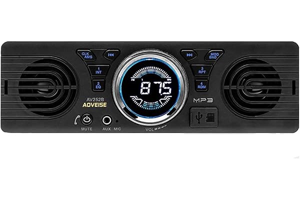 BOOMBOOST AV252 12V Voiture Carte SD autoradio Radio stéréo Radio Haut-parleurs intégrés avec Haut-parleurs Bluetooth