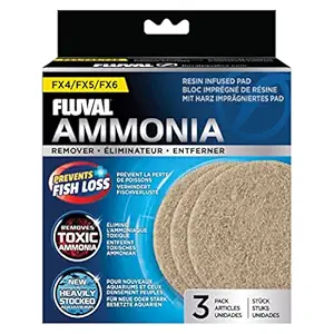 Fluval FX4/FX6 Ammonia Remover Pad, Replacement Aquarium Filter Media, 3-Pack