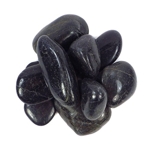 Deko Dekosteine Natursteine Tischdeko Tischdekoration Steine Streudeko Ziersteine schwarz (Schwarz Groß 4-8cm ) - 4