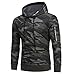 Produktbild Herren Hoodie Wintermantel Langarm Camouflage Hoodie Warme Baumwolle Kapuzenpulli Tops Jacke Mantel Outwear Herbst Winter Kapuzenpullover Mode Sweatshirt Pullover Felicove