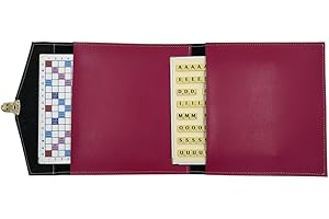 LA BOUTIQUE DU SCRABBLEUR Jeu de Scrabble de Voyage magnétique Pochette Maroquinerie Officiel de la fédération française de Scrabble Duplicate Made in France idéal pour Les scrabbleurs de la Famille