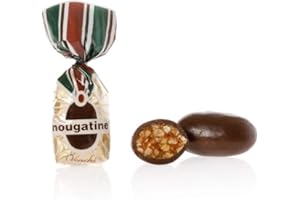Venchi - Nougatine, Cioccolatini con Granella di Nocciola Caramellata ricoperta di Cioccolato Fondente, 1 Kg, con "Nocciola Piemonte IGP", Senza Glutine, Senza Coloranti e Senza Conservanti