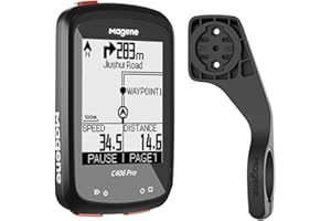 Magene C406 PRO Licznik rowerowy ANT + GPS i Bluetooth 5.0, ekran LCD HD 2,4", obsługa 8 typów połączeń czujników, 9 języków systemowych, bezprzewodowy komputer rowerowy