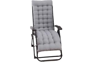 Junhui Lounger Cushion for Garden Loungers, Sun Lounger Cushion with Tie, Cushion for Garden Furniture, 170 x 53 x 8 cm