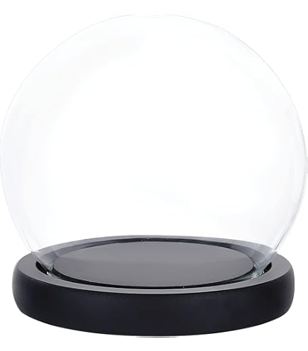 Zalati Cloche De Protection En Acrylique Transparent Avec Base Plastique – Diamètre 7 X 5,5 Cm, Pour Figurines, Bijoux, Souvenirs, Collection