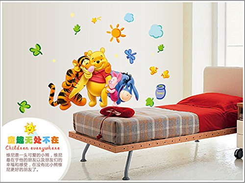 WallPicture Art-Winnie the Pooh and Friends Forever Love Wall Stickers Nursery Kids Children Wall Art Quote Vinyl Decal XMK-B0003TX by Wall Sticker - 3