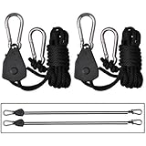 GrowPRO Seilratsche wie Easy Rolls nur viel stärker! bis zu 68kg Tragkraft - z.B. Lampen aufhängen - Rope Ratchet, Seilzugrat