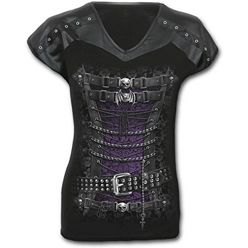Preisvergleich Produktbild Spiral Waisted Corset Girl-Shirt schwarz S