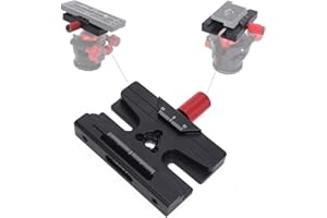 iShoot Adapter Clamp Compatible with Manfrotto Gitzo Quick Release Plate of Arca-Swiss Fit 200PL 410PL& ARCA Fit Tripod Head Gitzo GH 1780 2780 3780 Manfrotto MH 490 492 494 496 498 054 055 057 MHXPRO