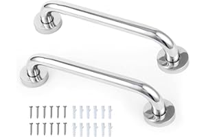 NEWLIUXI Asa de Seguridad para Baño Manija de la Ducha de Acero Inoxidable Baranda de Baño para Niños y Personas Mayores 30 cm 2 Piezas