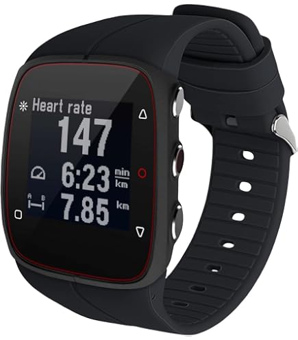 KUTEWEU Cinturino per Polar M400/M430, Ricambio in Silicone, Strap Sportivo Armband per Accessori POLAR M400/M430 (Nero