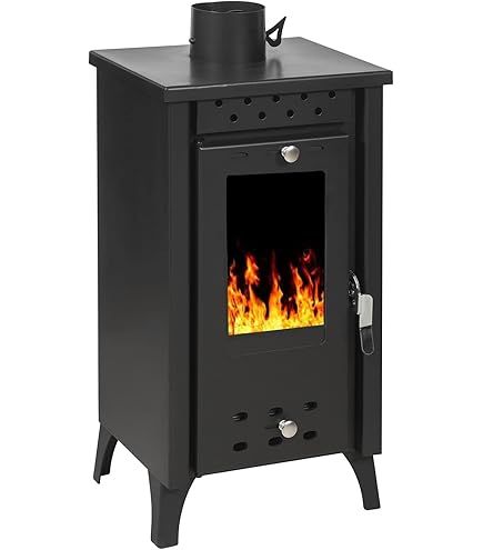 Stufa A Legna EKONOMIK LUX 7kW Beige Acciaio - Riscaldamento Ambienti Casa, Calore Efficiente - Foto 2