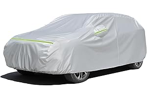 Favoto Copertura Auto Esterno Impermeabile - Telo Copriauto in PEVA+Cotone Anti UV Vento Polvere con Cerniera Compatibile con Audi A1 Opel Corsa VW Polo Renault Clio per Berlina Due Volumi 390-415cm