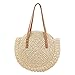 Produktbild WDOIT Strohtaschen Damen Handtaschen Sommer Strohsack Crossbody Tasche Retro Schulterbeutel Freizeit Geflochten Strandtasche