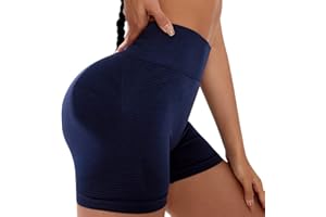 KOEMCY Pantalones Cortos Deportivos para Mujer Push Up Sin Costuras Cintura Alta Shorts Mallas Elásticas Leggins Running Pantalones Cortos para Pilate Fitness Yoga
