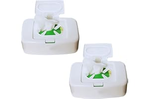 Pomurom Wet Wipes Dispenser Case, Wet Wipes Storage Box, Refillable Baby Wet Tissue Box Wipe Dispenser With Lid, Dry Wet Toilet Paper Holder Napkin Container Box Organiser Keep Wipes Fresh for Home