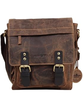 Greenburry Vintage Umhängetasche Leder 22 cm