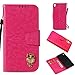 Produktbild SONY XA Hülle,Alfort SONY XA Schutzhülle, Simulations Retro Flip Wallet Lederhülle PU Leder Tasche Case Cover für SONY XA Smartphone (Rose rot)