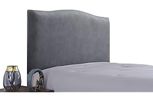 WINS Copertura testiera Letto Elasticizzato in Velluto Copri Tastiera Letto Protettiva per testiera del Letto copritestiera Antipolvere Fodera per testiera del Letto Grigio Antracite