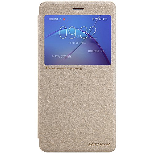 Huawei Honor 6X Funda - SMTR Alta calidad Slim Fit Flip Case Cover Funda cubierta para Huawei Honor 6X dorado Huawei Honor 6X Funda - SMTR Alta calidad Slim Fit Flip Case Cover Funda cubierta para Huawei Honor 6X dorado