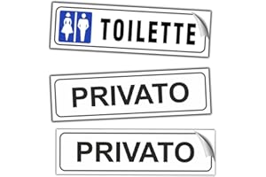 EVM Eticchette Bagno DONNA/UOMO + 2pz. PRIVATO Segnaletica Targhetta in PVC Morbido laminato Opaco Adesivo impermeabile Porte Locali Ufficcio 15x4cm 3pz.