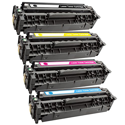 PlatinumSerie® 4 Toner XL Sparset für HP CC530A CC531A CC532A CC533A Laserjet Pro Color CP / CM Series mit jeweils 3.500 Seiten Black und 2.800 Seiten Color - 2