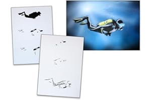 UMR-Design AS-093 Taucher Airbrushschablone Step by Step Grösse S